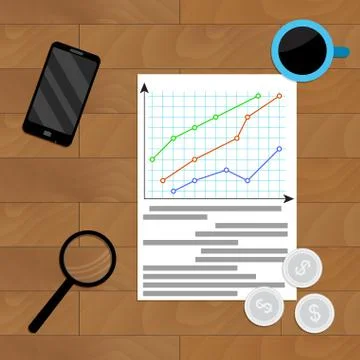 Statistical economic infographic Stock Illustration