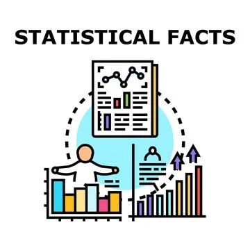 Statistical facts concept for data analysis Stock Illustration