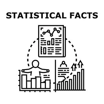 Statistical facts concept for data analysis Stock Illustration