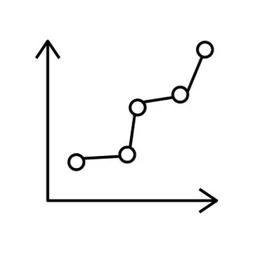 Statistical graph icon , vector Stock Illustration