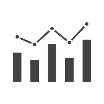 Statistical Graph icon vector image. Stock Illustration