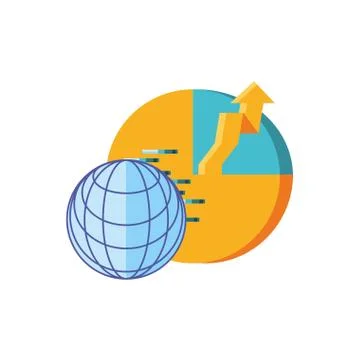 Statistical graphics circular with sphere browser technology 스톡 일러스트