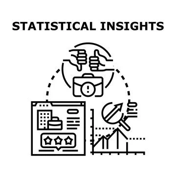 Statistical insights analyzing business feedback and performance data Stock Illustration