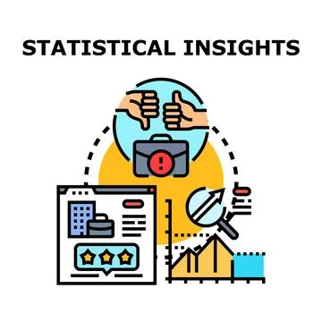 Statistical insights analyzing business feedback and performance data Stock Illustration