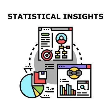 Statistical insights for business data analysis Stock Illustration