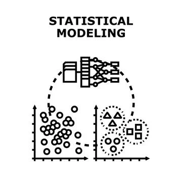 Statistical modeling and data analysis processing information イラスト素材