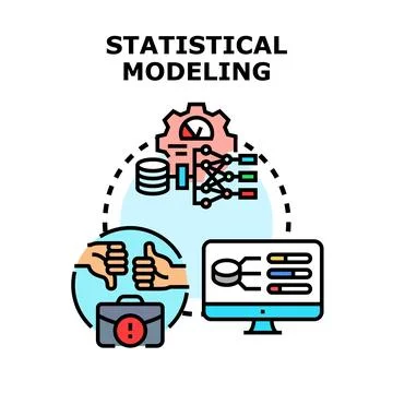 Statistical modeling for data analysis and decision making Stock Illustration