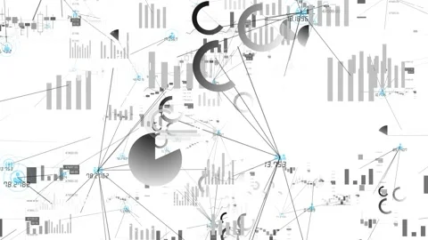 Statistical modeling surveys and studies using graphs and charts Stock Footage 150002940