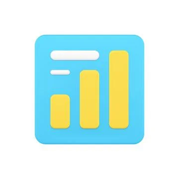 Statistical report with bar graphs 3d icon vector illustration Stock Illustration
