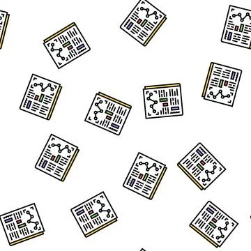 Statistical report vector seamless pattern イラスト素材