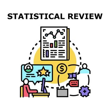 Statistical review process analysis and feedback management Stock Illustration
