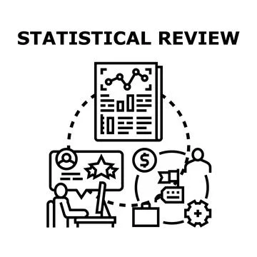 Statistical review process analysis and feedback management Stock Illustration