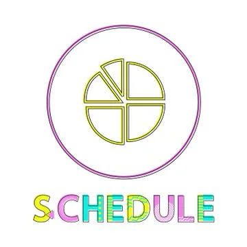 Statistical Schedule Isolated on White Background Stock Illustration