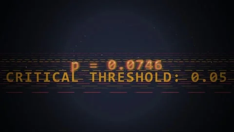 Statistical Significance P-Value Below Critical Threshold 0.05 Stock Footage 348421410