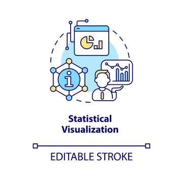 Statistical visualization concept icon 스톡 일러스트