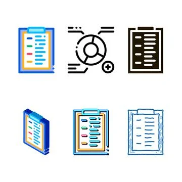 Statistician report tablet range icon thin line vector Stock Illustration
