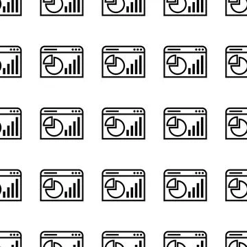Statisticks seamless pattern vector illustration Illustrazione stock