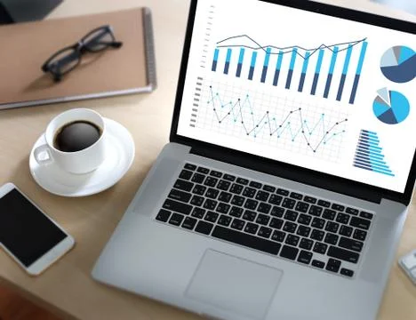Statistics Analysis Business Data Diagram Growth Increase Marketing Concept , 스톡 사진
