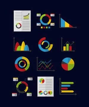 Statistics analysis data Illustrazione stock