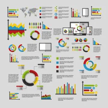 Statistics analysis data Stock Illustration