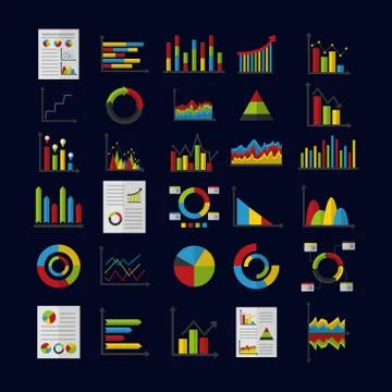 Statistics analysis data Stock Illustration