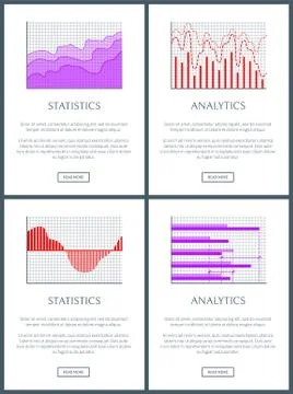 Statistics and Analytics Graphs of Lines and Bars イラスト素材