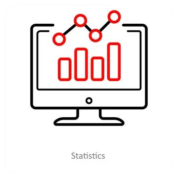 Statistics and analytics icon concept Stock Illustration