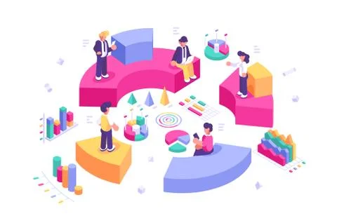 Statistics and business statement Stock Illustration