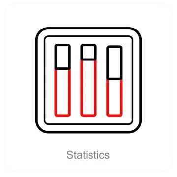 Statistics and data icon concept Stock Illustration