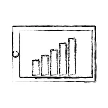 Statistics bars growing Stock Illustration