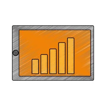 Statistics bars growing Illustrazione stock