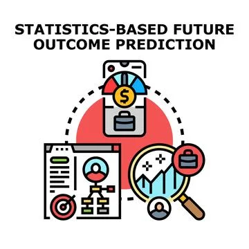 Statistics based future outcome prediction using data analysis 스톡 일러스트