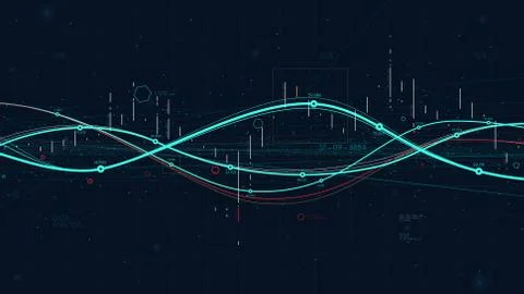 Statistics big data analytics indicators, business strategy digital graph ind Stock Illustration