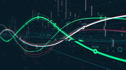 Statistics big data analytics indicators, business strategy digital graph ind イラスト素材