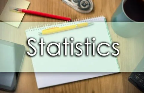 Statistics -  business concept with text Stock Illustration