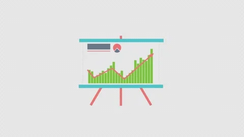 Statistics business graph presentation board animation loop motion graphics.. Stock Footage 240891878