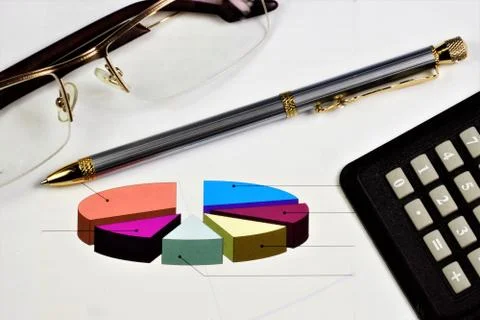 Statistics chart-market analysis, report.State of business, Stock Photos