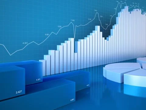 Statistics charts (graphs, charts, statistics and reporting series) Illustrazione stock