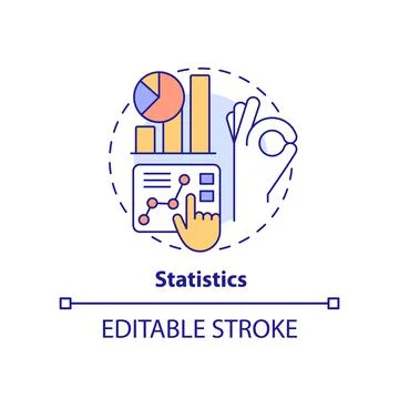 Statistics concept icon Stock Illustration