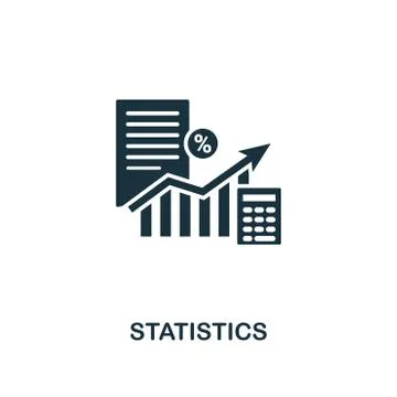 Statistics creative icon. Simple element illustration. Statistics concept symbol Stock Illustration