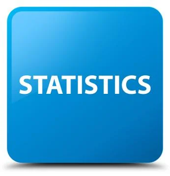 Statistics cyan blue square button Stock Illustration