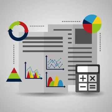 Statistics data analysis business Stock Illustration