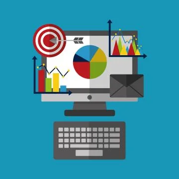 Statistics data analysis business 스톡 일러스트