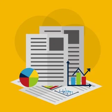 Statistics data analysis business Stockillustratie