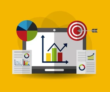 Statistics data analysis business 스톡 일러스트