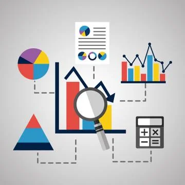 Statistics data business image イラスト素材