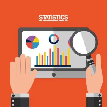 Statistics data business image Stock Illustration