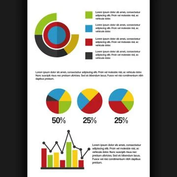 Statistics data business report Illustrazione stock