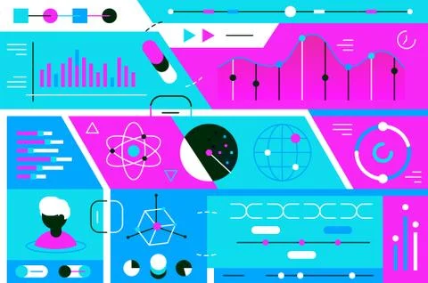 Statistics data Stock Illustration