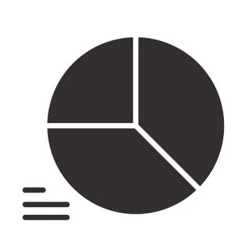 Statistics diagram report element silhouette icon style Stock Illustration